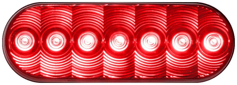 V821KR-7 – PETERSON MFG Trailer Light, Stop/ Turn/ Tail Light For Over 80 Inch Width Vehicle Applications 7 LED Oval ...